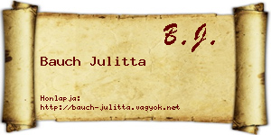 Bauch Julitta névjegykártya